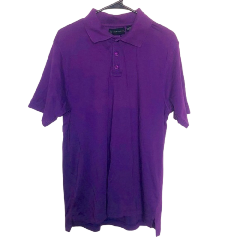 R&R CASUAL Dark Purple Collard Polo